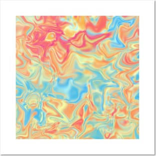 Abstract fluid material Posters and Art